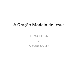 A Oração Modelo de Jesus