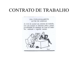 CONTRATO DE TRABALHO