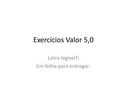 Exercícios Valor 5,0