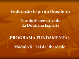Slide 1 - ESDE - Federação Espírita Brasileira