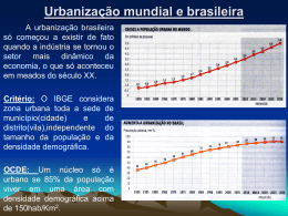 Urbanização Brasileira
