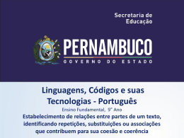 LÍNGUA PORTUGUESA, 9º Ano do Ensino Fundamental