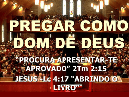 PREGAR COMO DOM DE DEUS