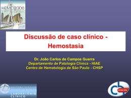 Congresso - CHSP - Centro de hematologia de São Paulo