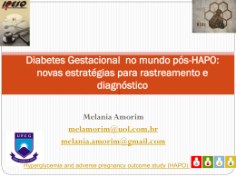Diabetes Gestacional no mundo pós-HAPO