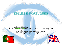 False friends e a sua tradução em Português