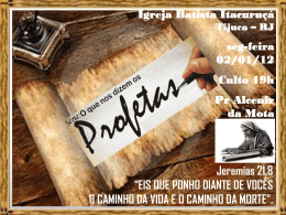 Jeremias - Igreja Batista Itacuru&ccedil;&aacute;