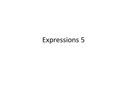 Expressions 5