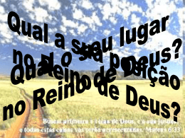qual &eacute; o seu lugar no reino de deus?