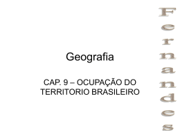 Ocupação do territorio brasileiro