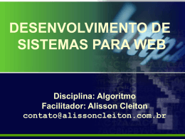 Desenvolvimento de Sistema para WEB