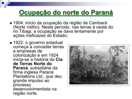 Ocupação do norte do Paraná