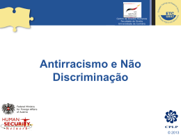 Antirracismo e Não Discriminação