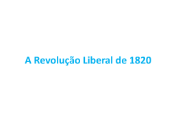 A Revolução Liberal de 1820
