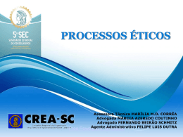 Processos Éticos - CREA-SC