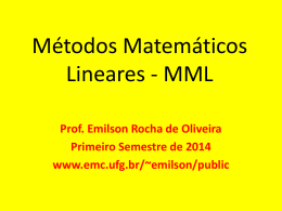 Métodos Matemáticos Lineares