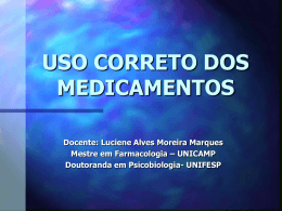 USO CORRETO DOS MEDICAMENTOS - Unifal-MG
