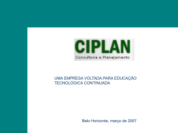 Apresentação - CIPLAN Consultoria ::: Tecnologia da Informação