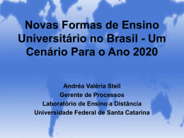 Novas Formas de Ensino Universitário no Brasil