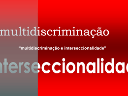 multidiscriminação e interseccionalidade