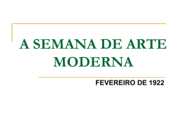 A SEMANA DE ARTE MODERNA (3oMédio)