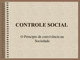 CONTROLE SOCIAL