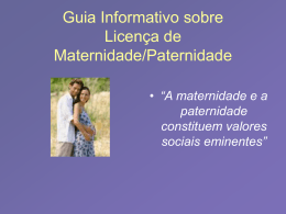 Licença de Maternidade/Paternidade