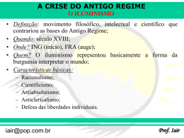 A CRISE DO ANTIGO REGIME Prof. Iair
