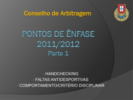 PONTOS DE ÊNFASE 2011/2012