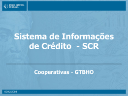O que é o SCR? - Banco Central do Brasil