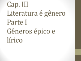 cap. iii - genero epico e lirico