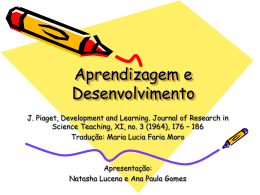 Aprendizagem e Desenvolvimento