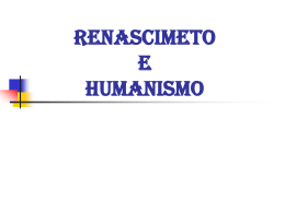 RENASCIMETO E HUMANISMO - Marista Centro