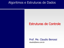 fim - Prof. Ms. Claudio Benossi