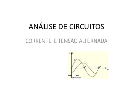 Aula - Análise de circuitos de corrente alternada
