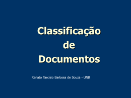 Oficina 2 - Classificação de Documentos