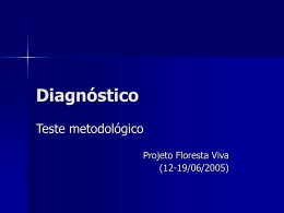Diagnóstico – Teste metodológico em Fonte Boa