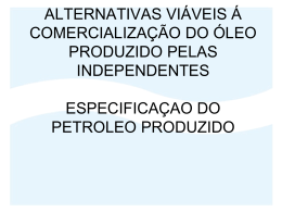 alternativas vi&aacute;veis &aacute; comercializa&ccedil;&atilde;o do &oacute;leo