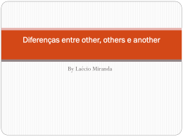Diferenças entre other, others e another