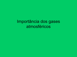 Importância dos gases atmosféricos