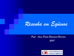 Resenha_e_pelagens - Universidade Castelo Branco