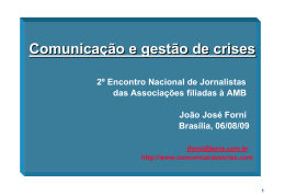 Forni - Comunica&ccedil;&atilde;o e Gest&atilde;o de crises