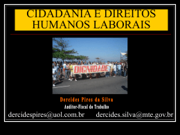 Cidadania e Direitos Humanos Laborais