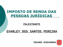 IMPOSTO DE RENDA DAS PESSOAS JURÍDICAS - CRC-PE