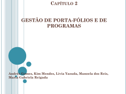 Capítulo 2 GESTÃO DE PORTA-FÓLIOS E DE PROGRAMAS