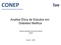 Analise Ética de Estudos em Diabetes Mellitus