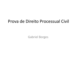 Prova de Direito Processual Civil