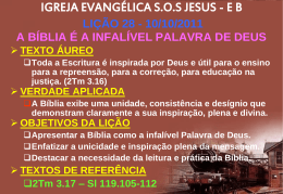 10/10/2011 a b&iacute;blia &eacute; a infal&iacute;vel palavra de deus