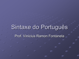 Sintaxe do Português