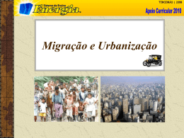 Migração e Urbanização